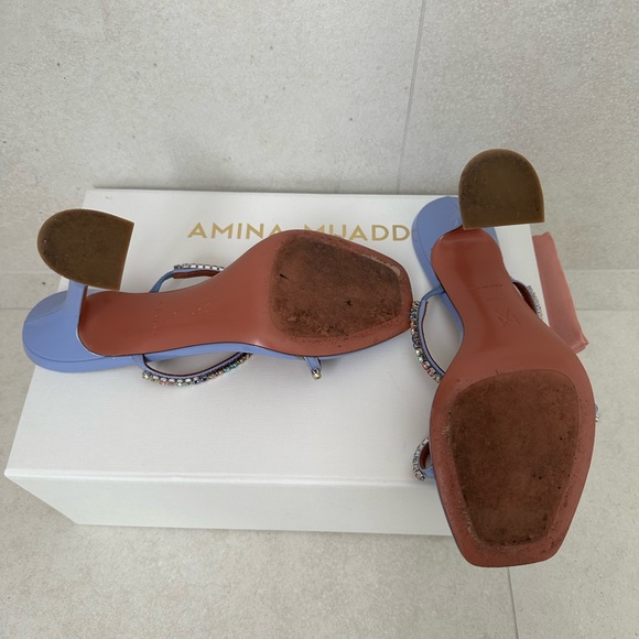 Amina Muaddi Gilda Slipper Heel Size 38.5 - Picture 5 of 7